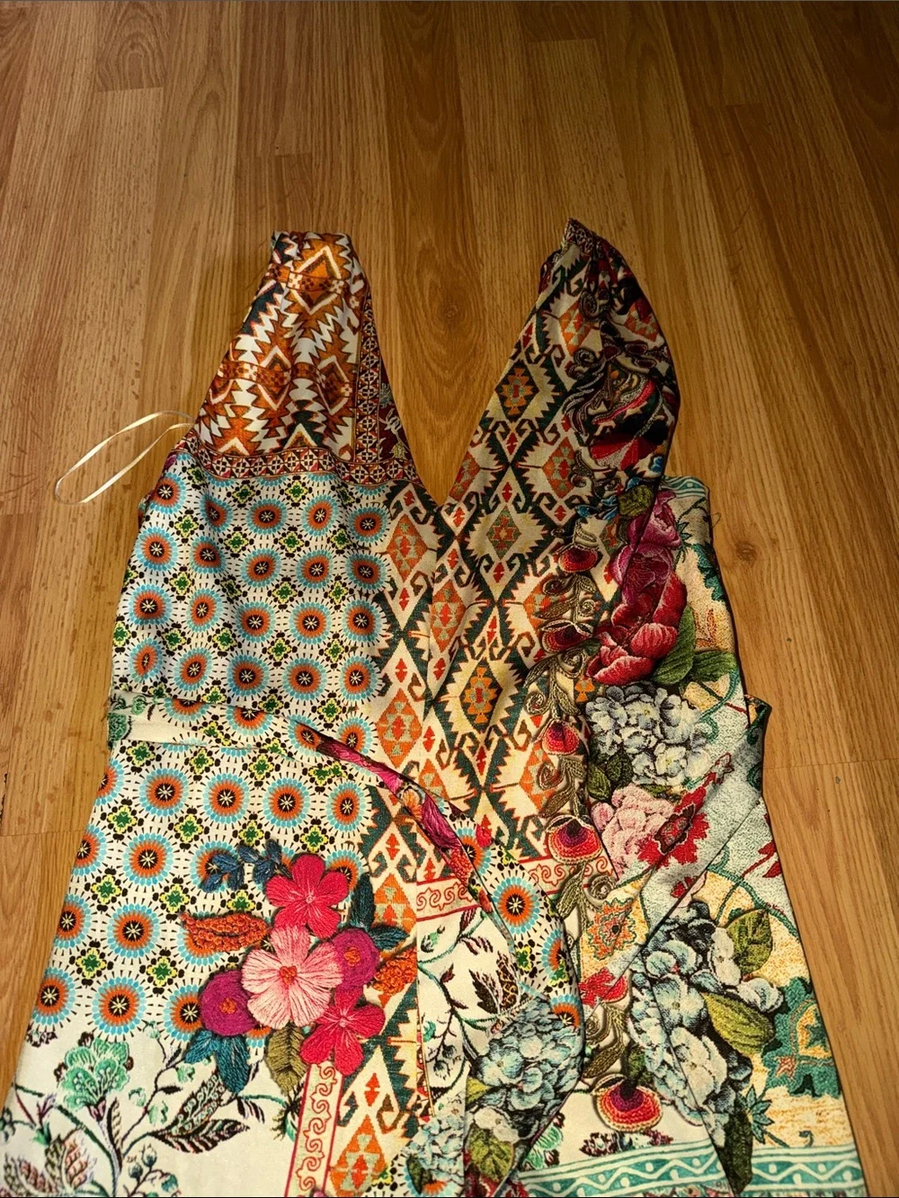 Zara printed patchwork